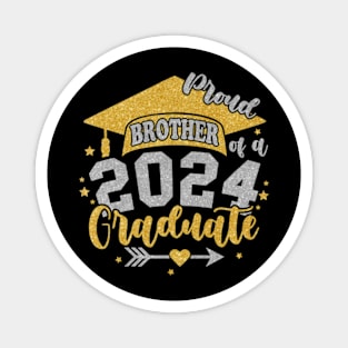 Brother Senior 2024 Proud Brother of a Class of 2024 Graduate Brother Magnet